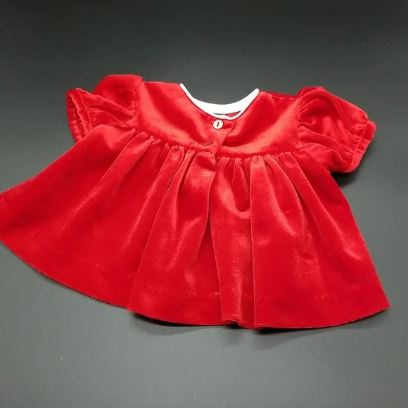 Rare Editions Red Velvety 3 Months Baby Dress - Picture 2 of 8